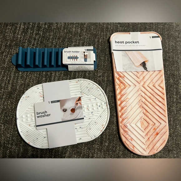 NWT (3pc Set) Brush Holder, Brush Washer and Heat Pocket - Picture 1 of 5